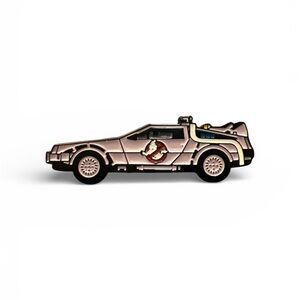 Ghostbusters Delorean Pin - Silver